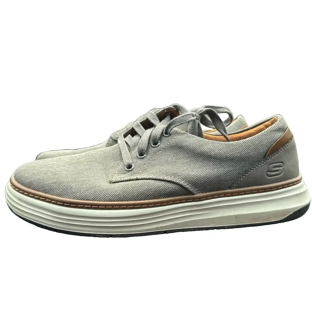 Skechers Classic Fit Men's Shoes with Air-Cooled Memory Foam - Grey, Size 9